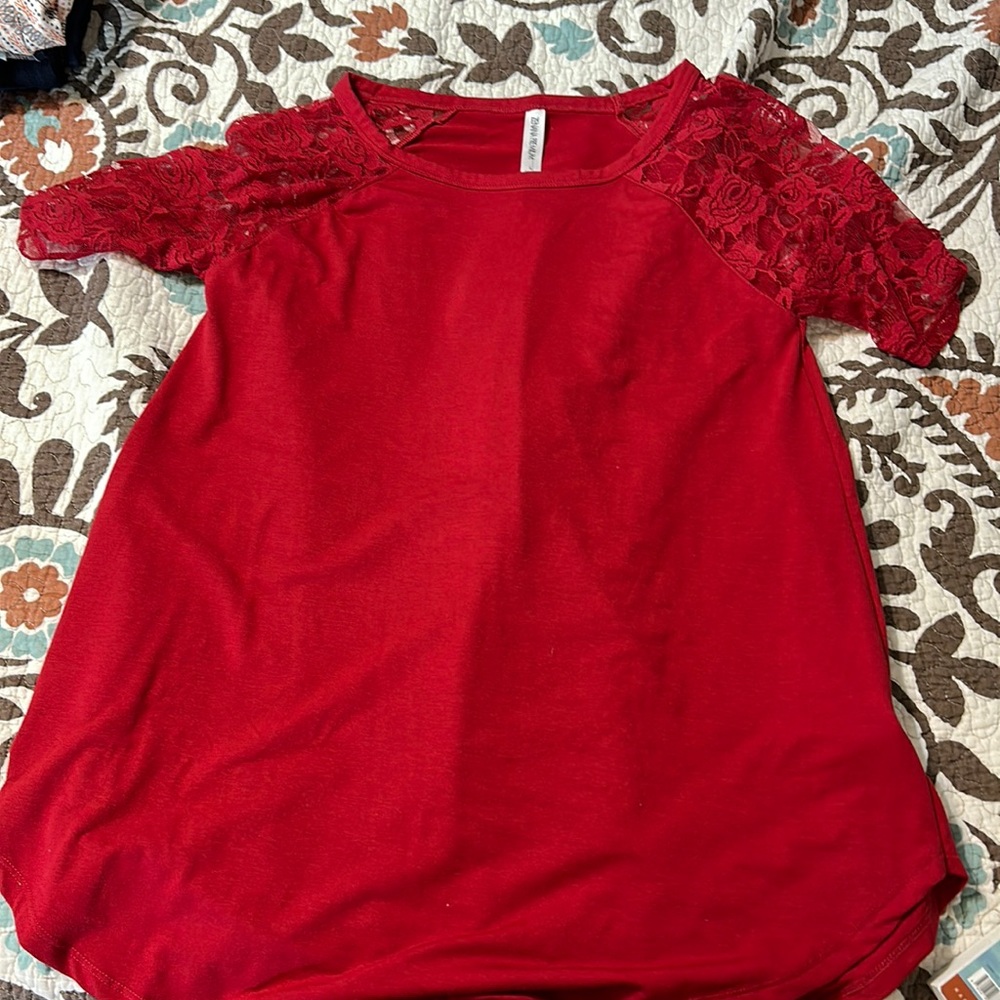 Red dress top
